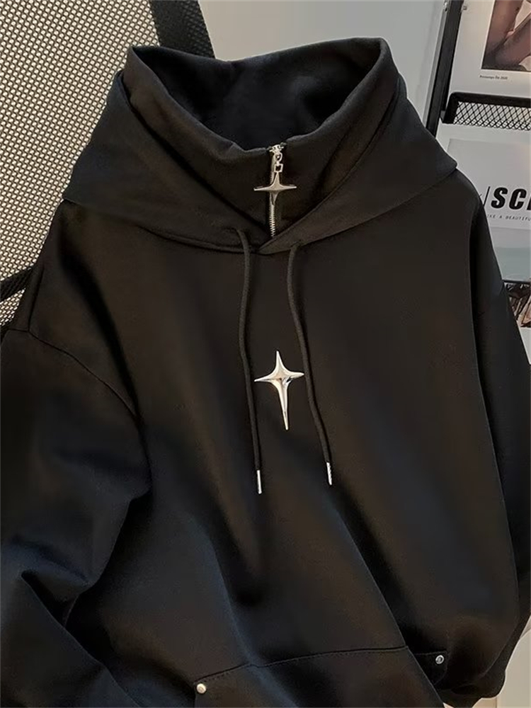 Autumn Winter High Neck Hoodie - Streetwear Brand Hoodie review and price