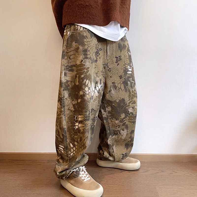 New Men Chic Snake Print Stree - Streetwear Brand Graphic Designer review and price