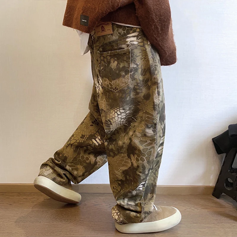 New Men Chic Snake Print Stree - Streetwear Brand Graphic Designer review and price