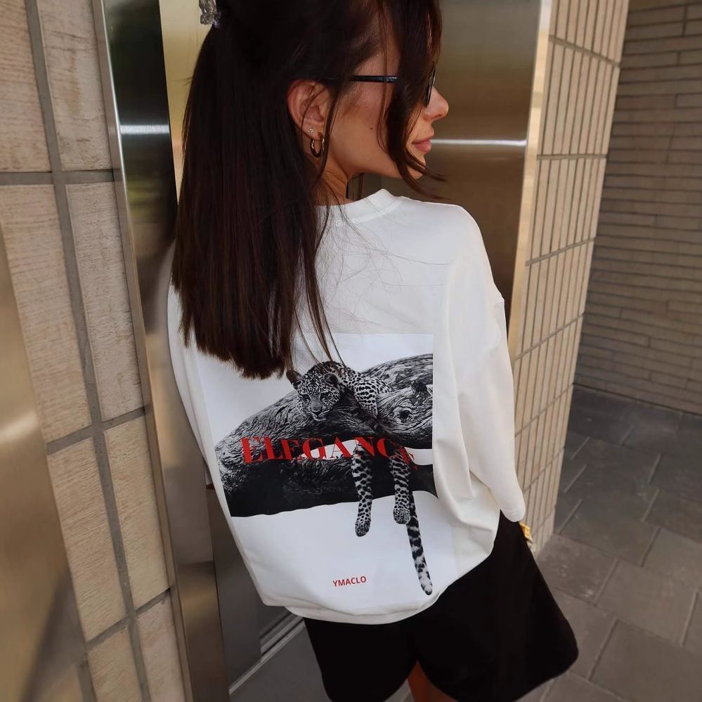 Minimalist White Tee with Blac - Streetwear Brand Graphic Designer review and price
